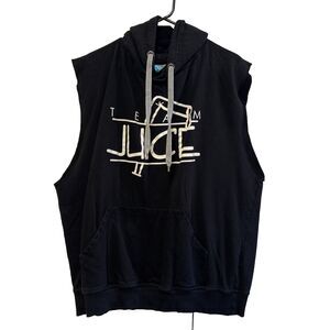 Spread Shirt Men XXL Black Hoodie Sleeveless Jersey Pocket Team Juice Black